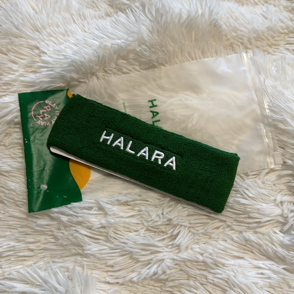 HALARA Green & White Courtyard Headband for pickleball and tennis NWT!!